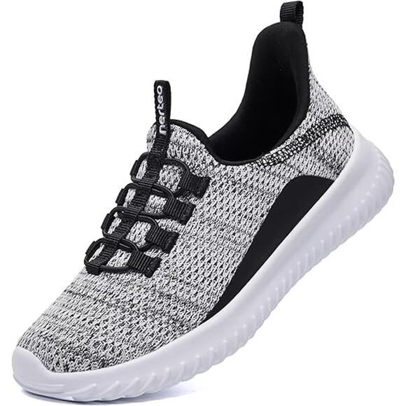 Kids Slip On Running Shoes Boys Girls Lightweight Breathable Sneakers Sz 4 - Picture 1 of 10